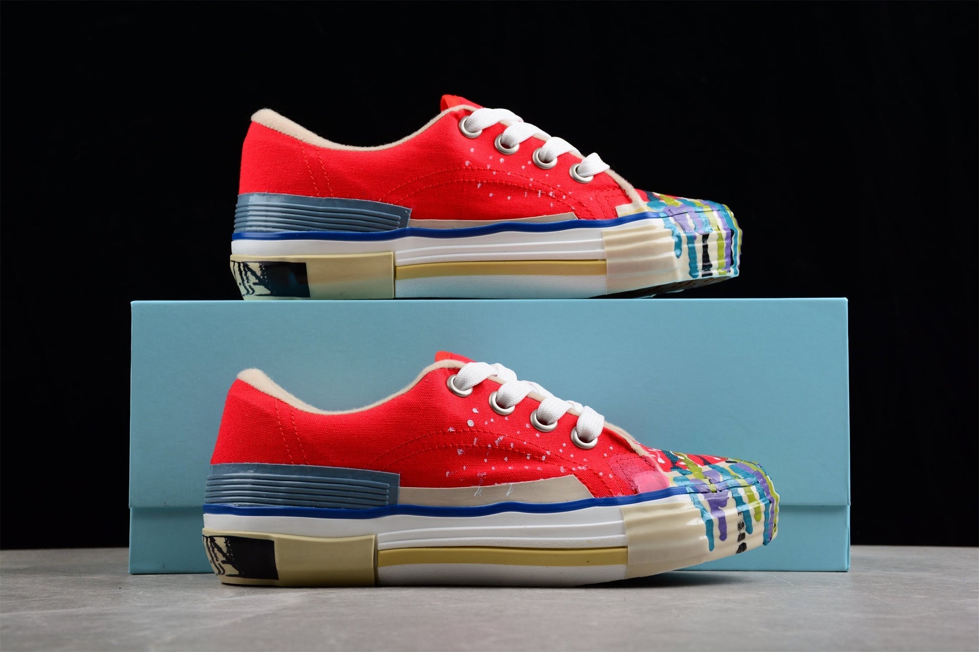 Vibrant Canvas Low Top Sneakers - Phantom Kicks