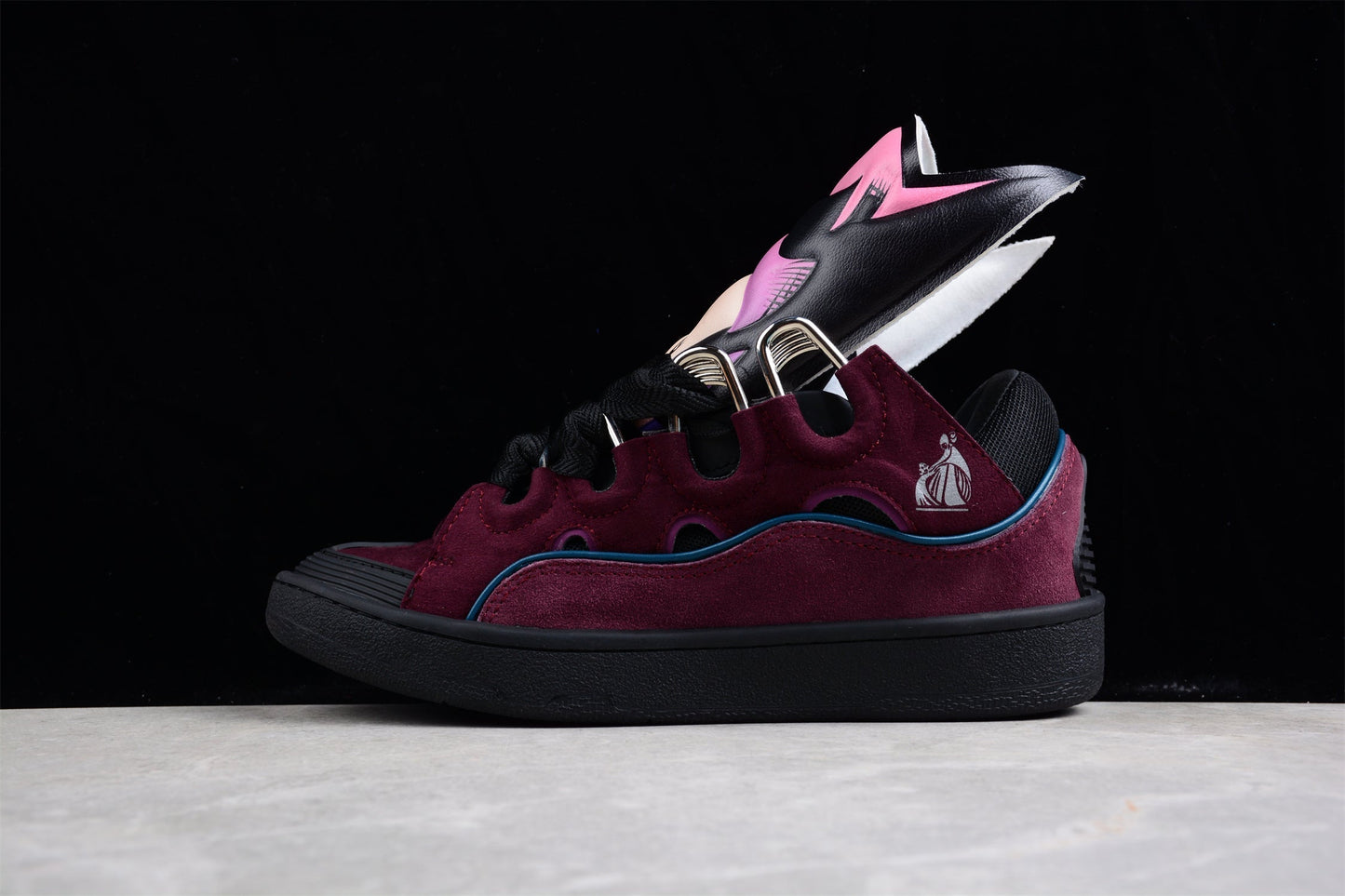 Lanvin Burgundy Suede Sneakers - Phantom Kicks