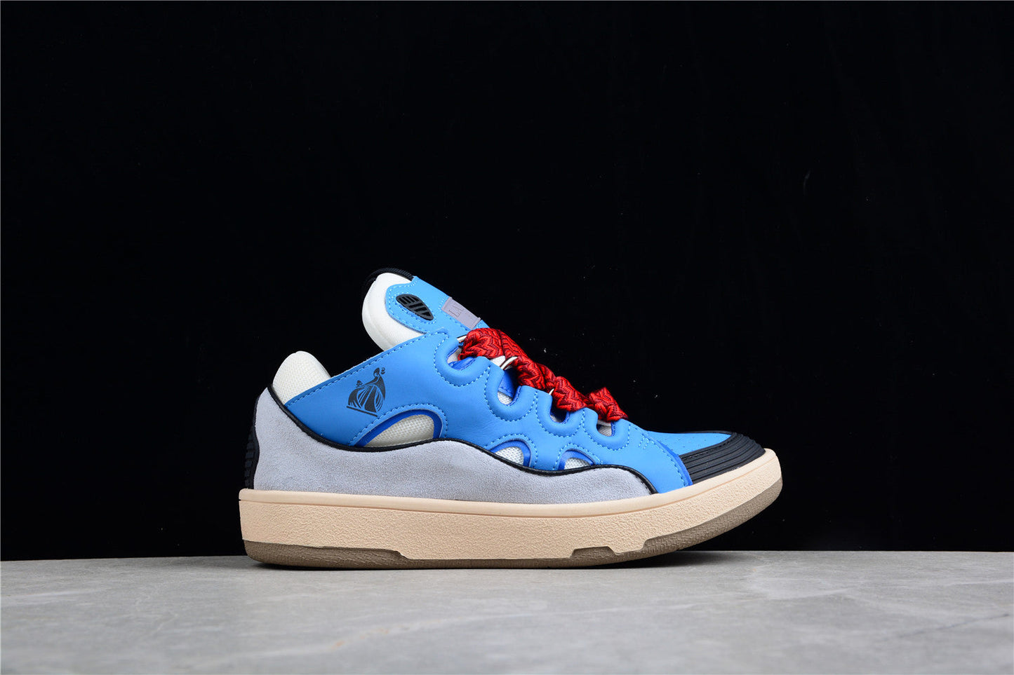 Lanvin Blue and Red Lace Sneakers - Phantom Kicks