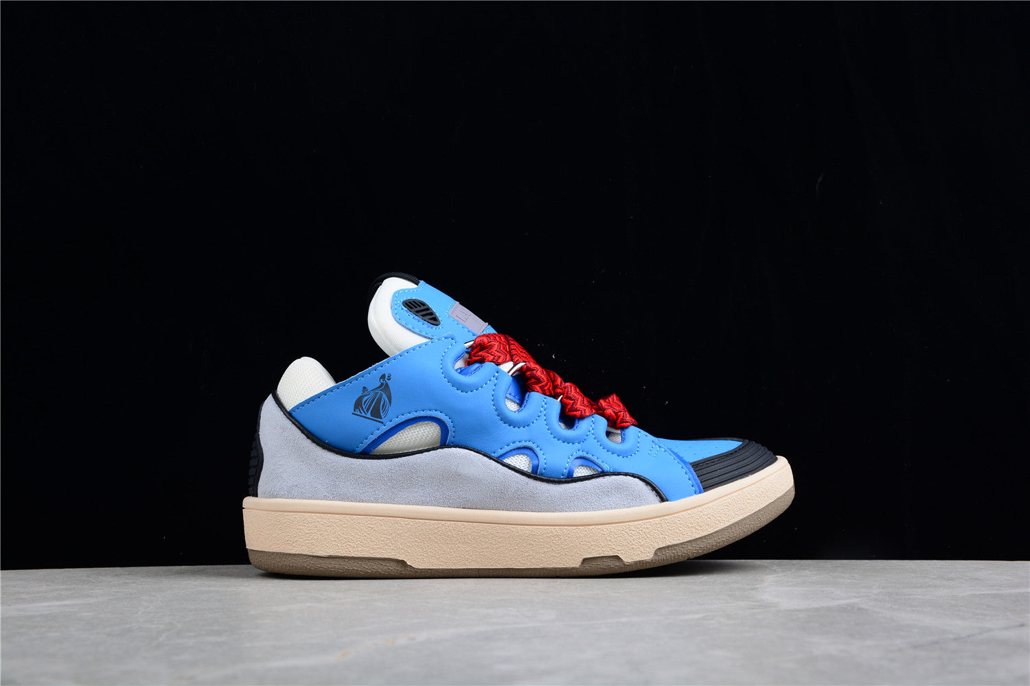 Lanvin Blue and Red Lace Sneakers - Phantom Kicks
