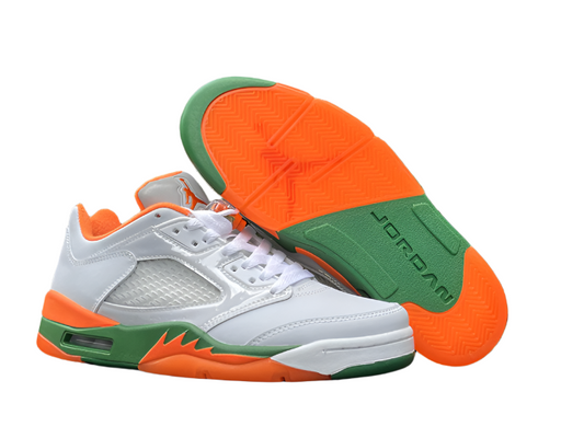 JORDAN 5 Low White/Orange/Green - Phantom Kicks