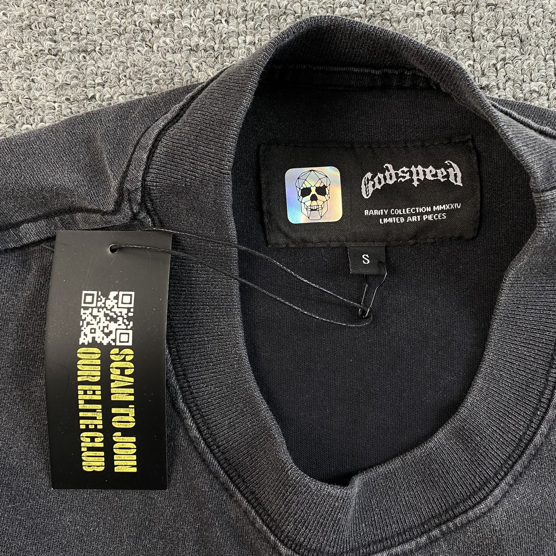 GODSPEED VICTORY TOAST T-SHIRT WASHED BLACK - Phantom Kicks