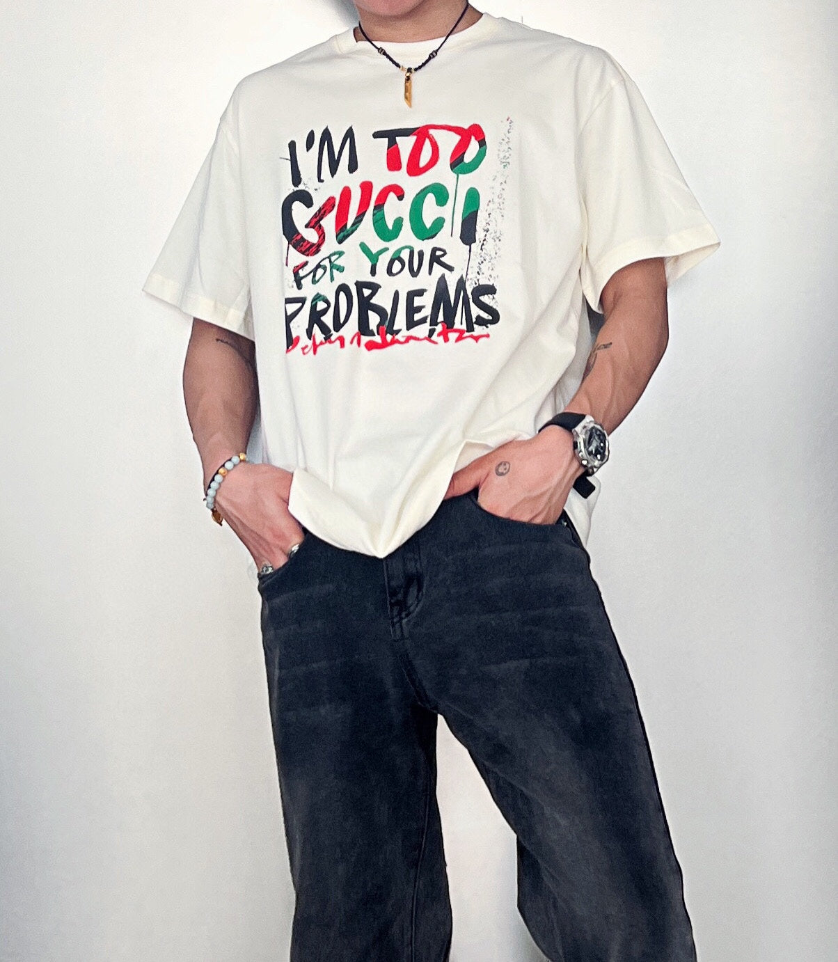 Gucci 'I'm Too Gucci for Your Problems' T-Shirt - Phantom Kicks