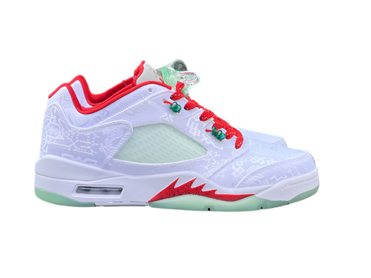 JORDAN 5 White/Red/Green - Phantom Kicks