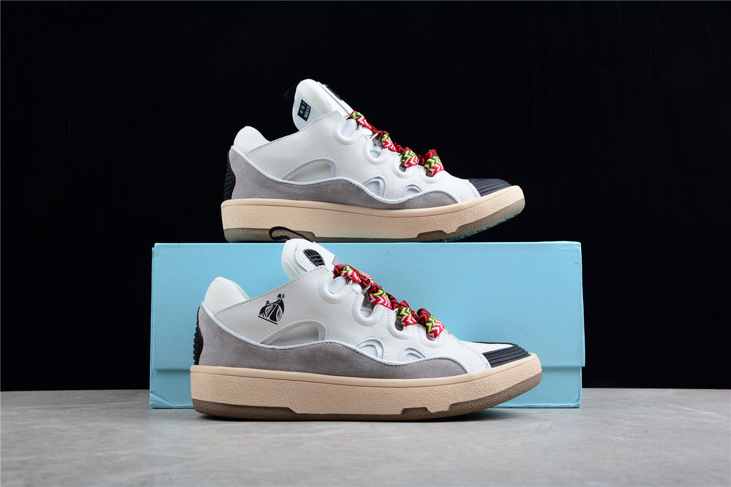 Lanvin White and Grey Sneakers - Phantom Kicks