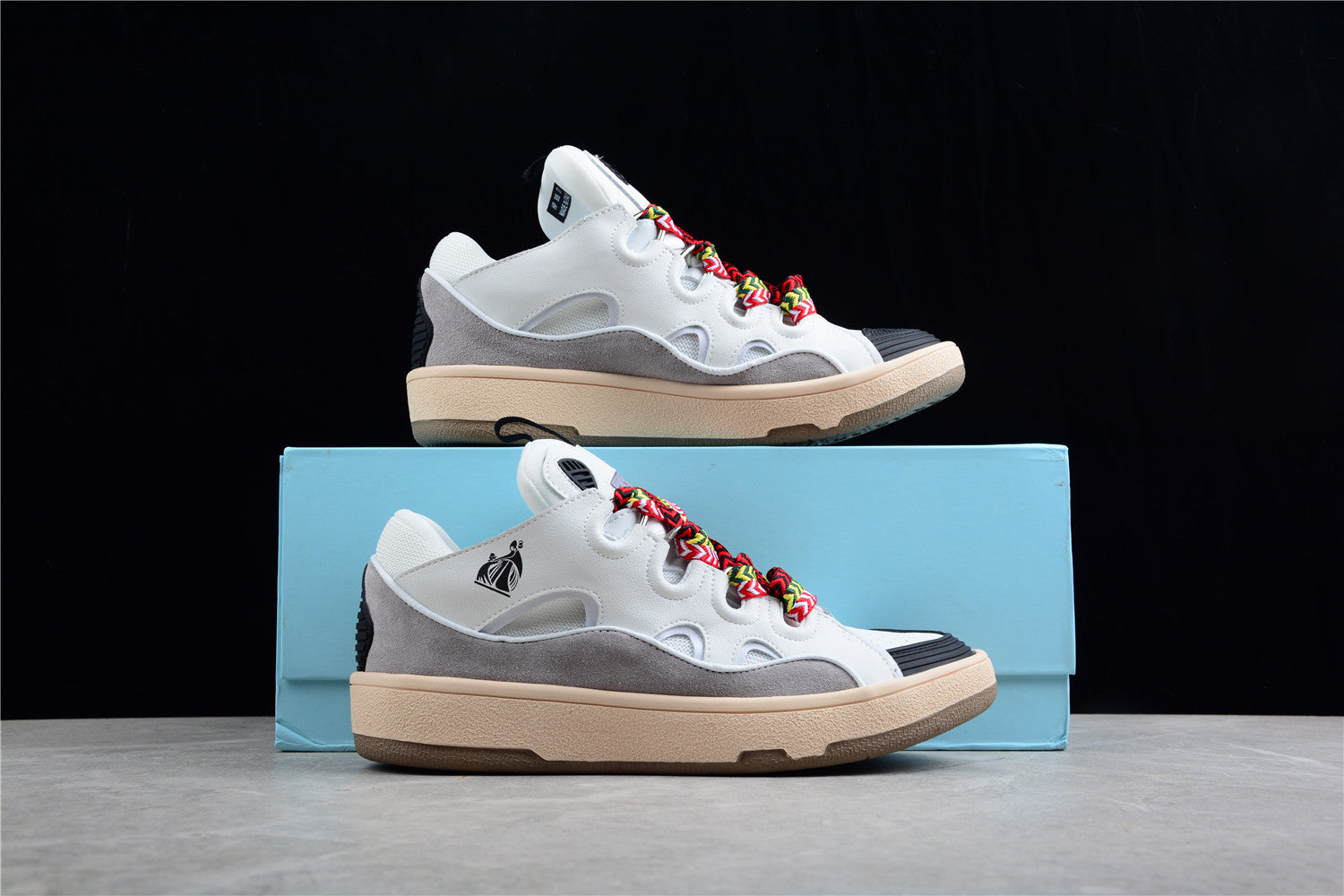 Lanvin White and Grey Sneakers - Phantom Kicks