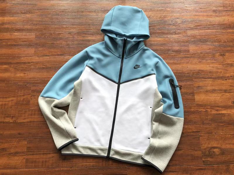 NIKE TECH FLEECE HOODIE x BABY BLUE/GREY/WHITE - Phantom Kicks