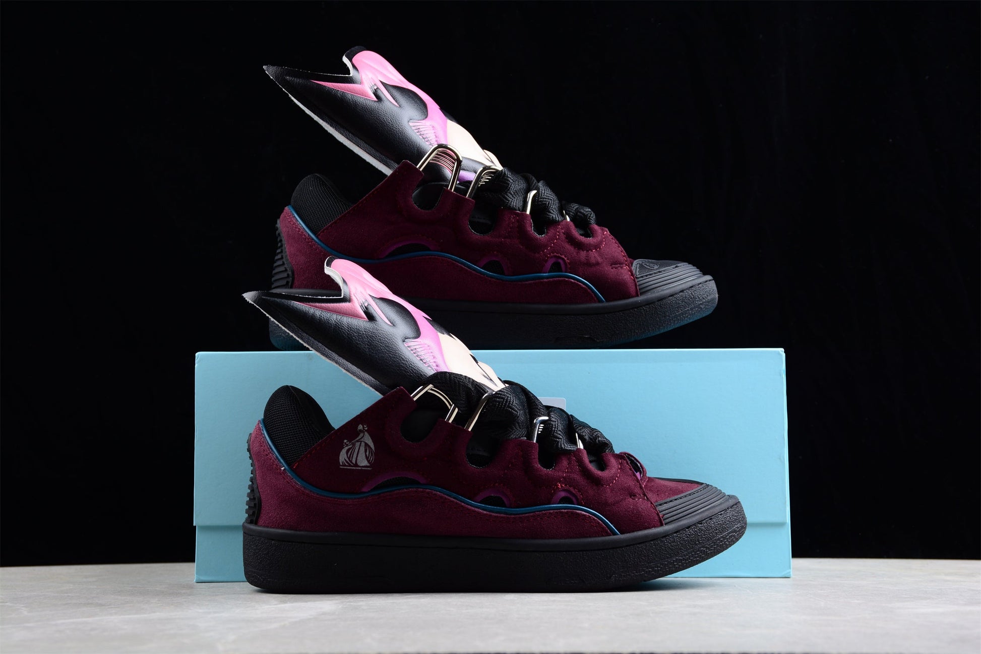 Lanvin Burgundy Suede Sneakers - Phantom Kicks