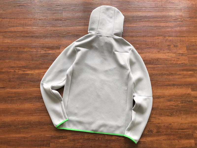 NIKE TECH FLEECE HOODIE x GREY/BLACK/GREEN - Phantom Kicks