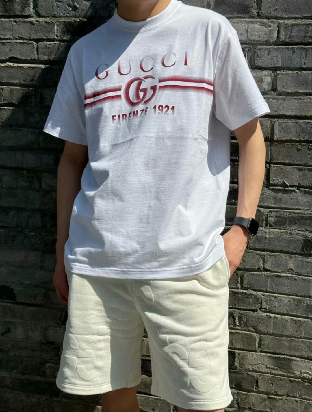 Gucci White T-Shirt with Firenze 1921 Logo - Phantom Kicks