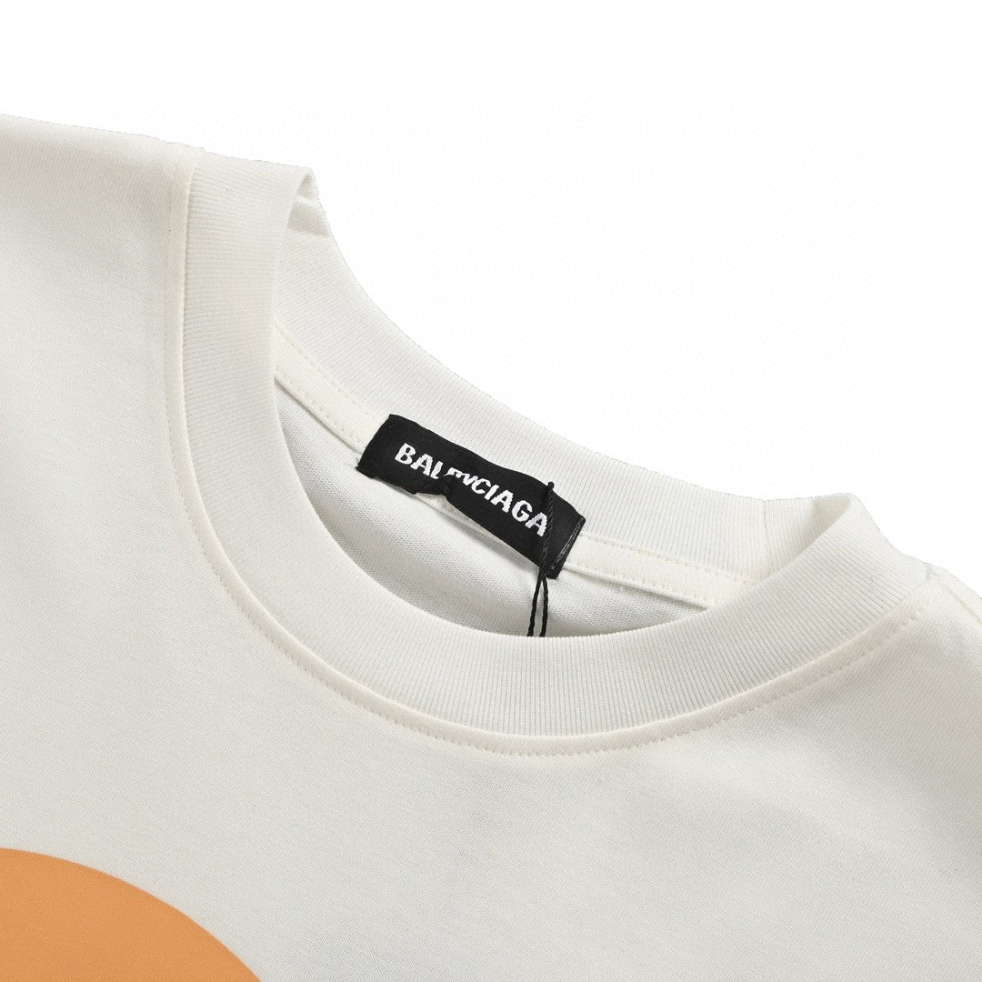 Balenciaga White T-Shirt with Graphic Design - Phantom Kicks