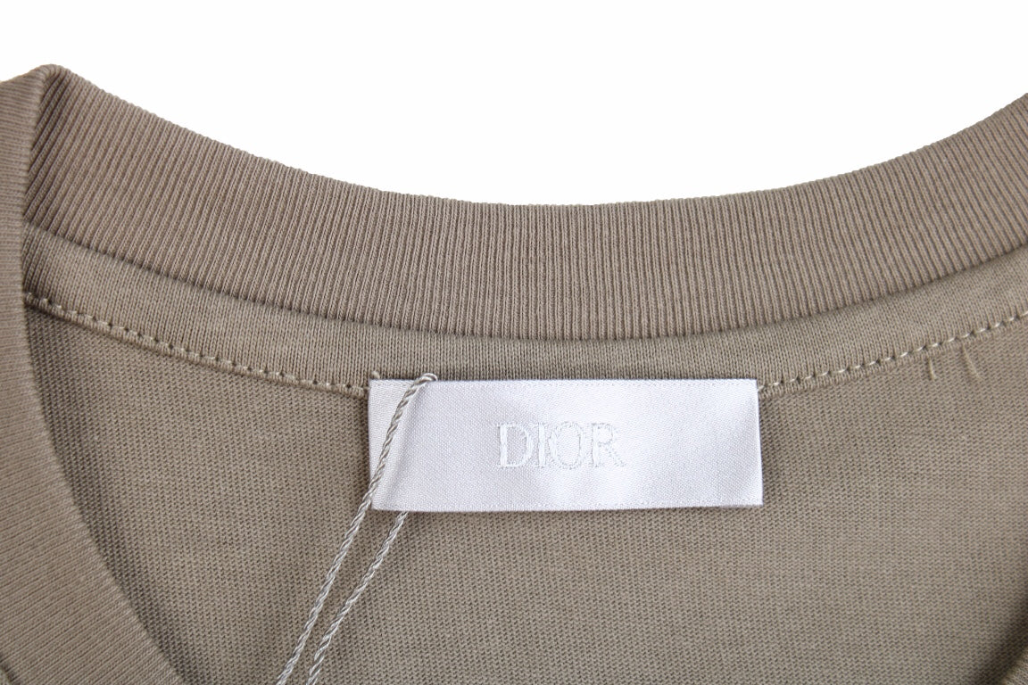 Dior Double D Logo T-Shirt (Khaki) - Phantom Kicks