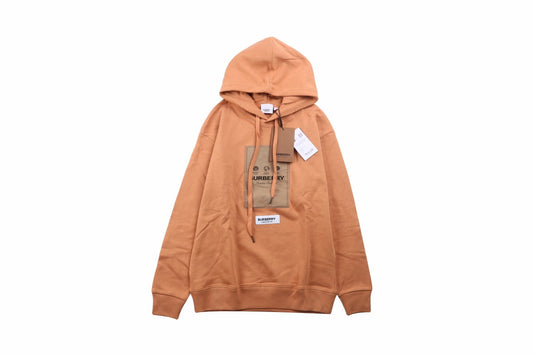 Burberry Brown Hoodie with Logo Patch - Phantom Kicks