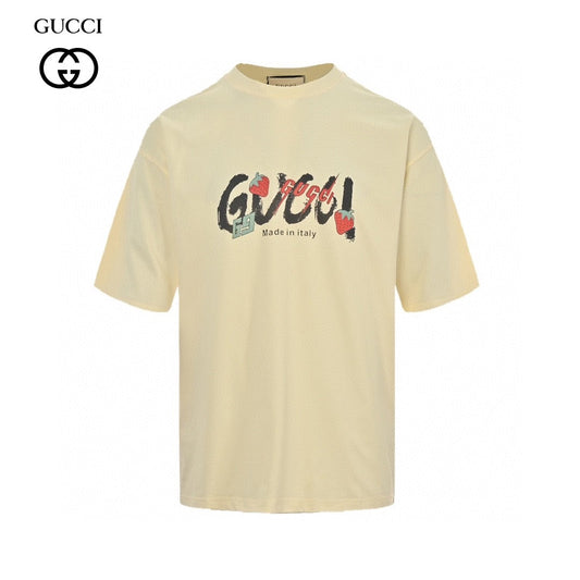 Gucci Strawberry Logo T-Shirt (Beige) - Phantom Kicks