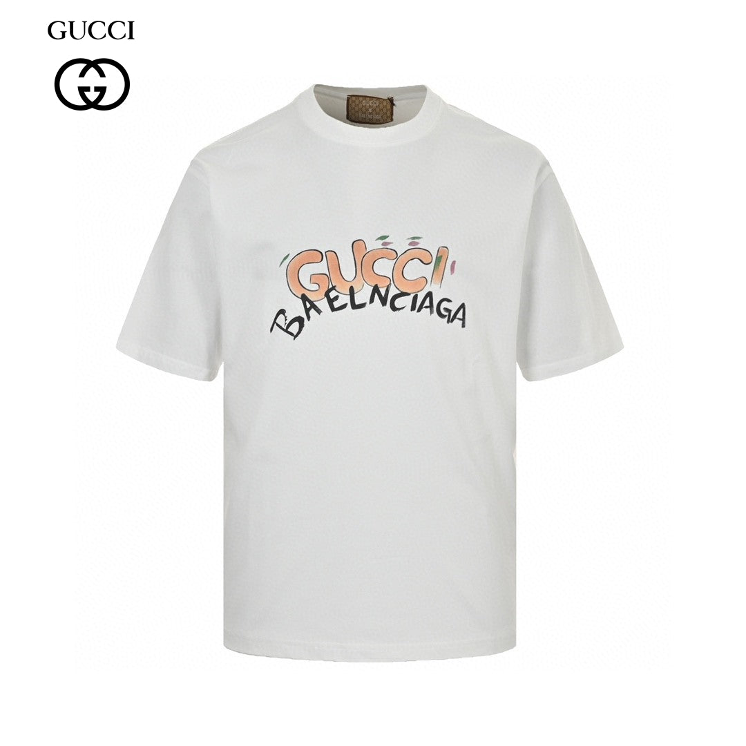 Gucci x Balenciaga Collaboration T-Shirt (White) - Phantom Kicks