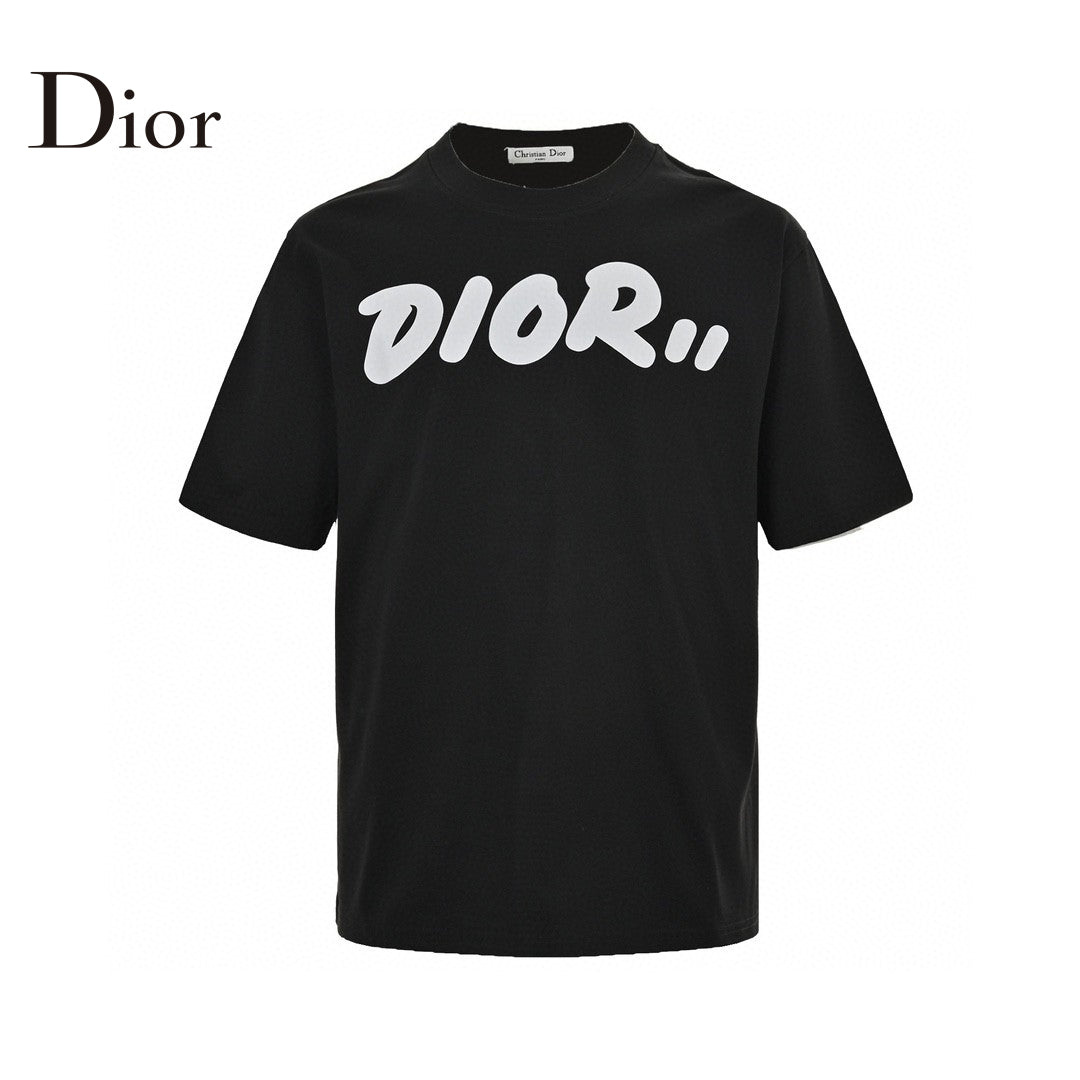 Dior Oversized White Logo Black T-Shirt - Phantom Kicks
