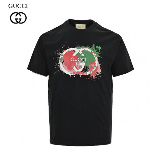 Gucci Splatter Logo T-Shirt (Black) - Phantom Kicks