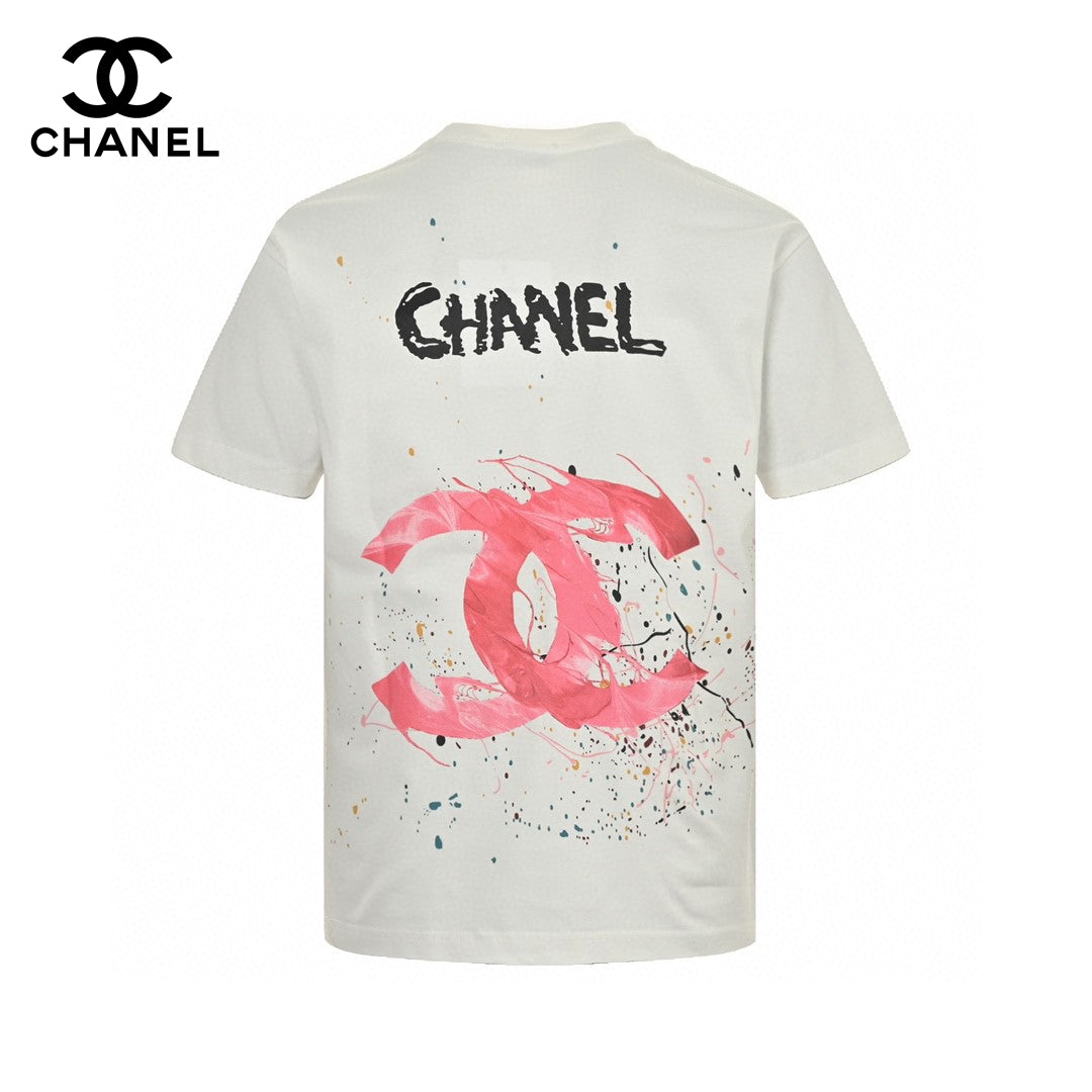Chanel Pink Splash Logo T-Shirt - Phantom Kicks