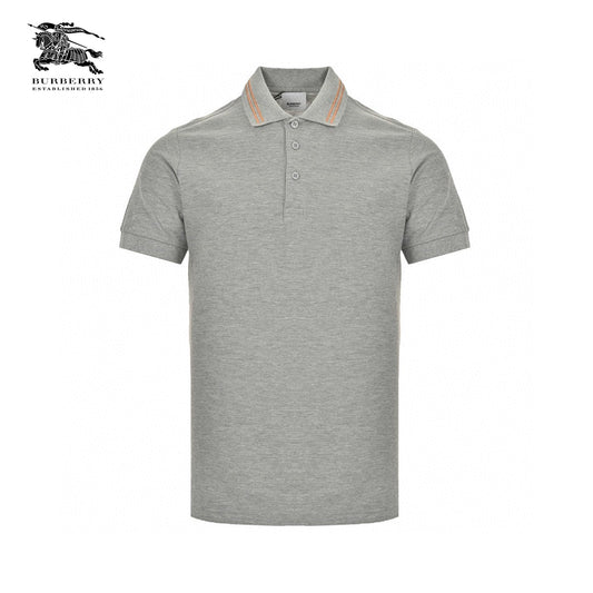 Burberry Striped Collar Polo Shirt in Grey - Phantom Kicks