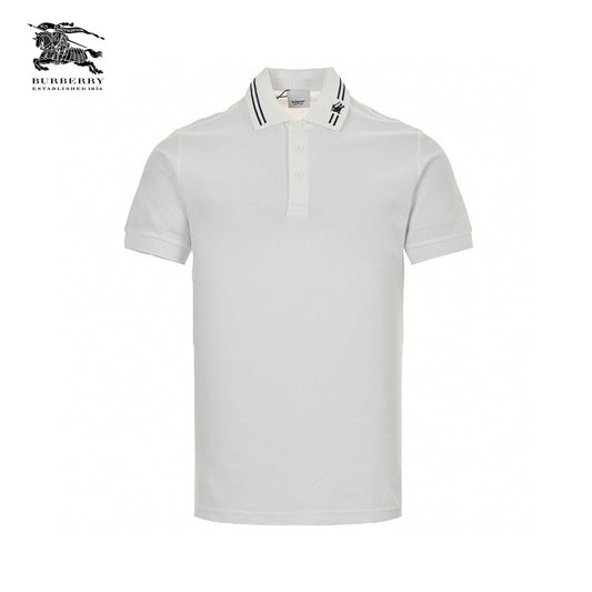 Burberry Striped Collar Polo Shirt in White - Phantom Kicks
