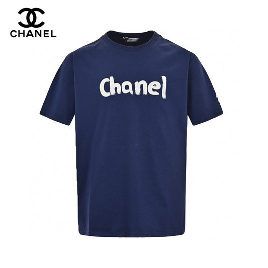 Chanel Logo T-Shirt (Navy Blue) - Phantom Kicks