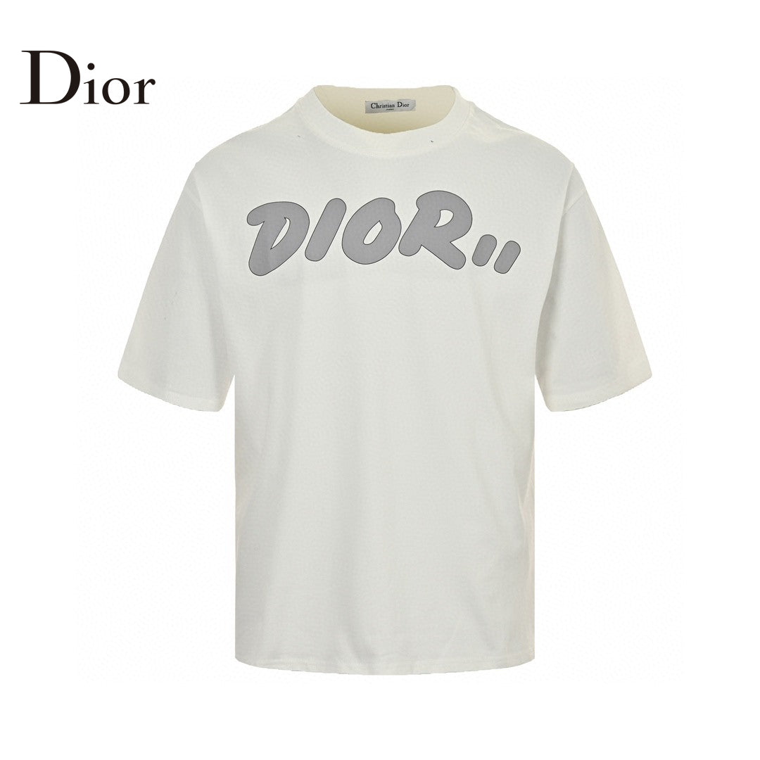 Dior Oversized Grey Logo White T-Shirt - Phantom Kicks
