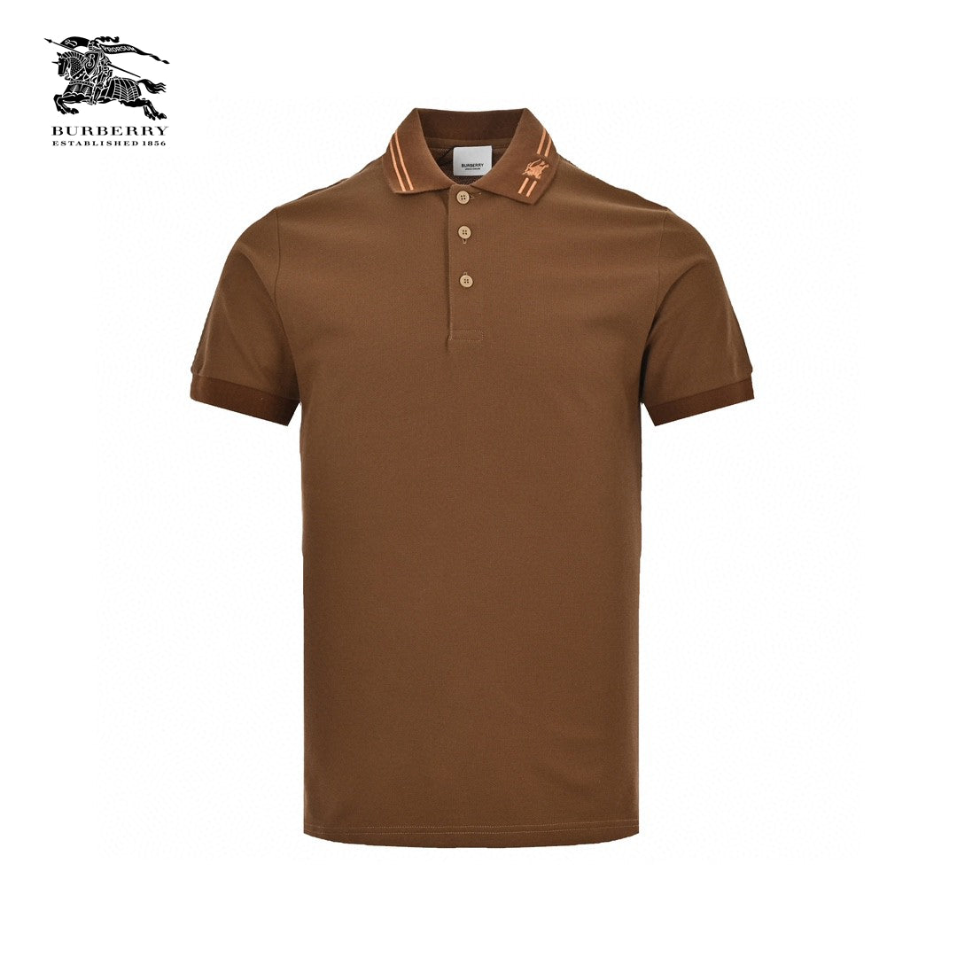 Burberry Striped Collar Polo Shirt in Brown - Phantom Kicks