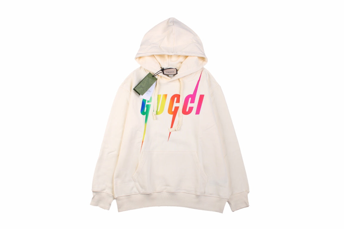Gucci Rainbow Logo Hoodie - Cream - Phantom Kicks