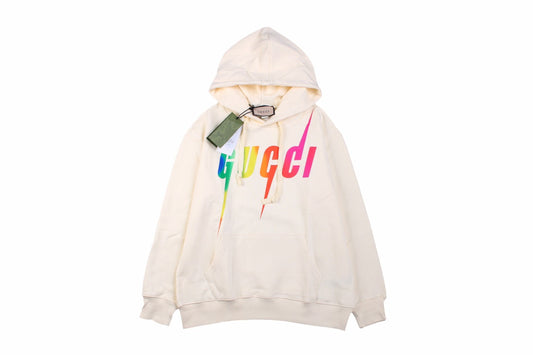 Gucci Rainbow Logo Hoodie - Cream - Phantom Kicks