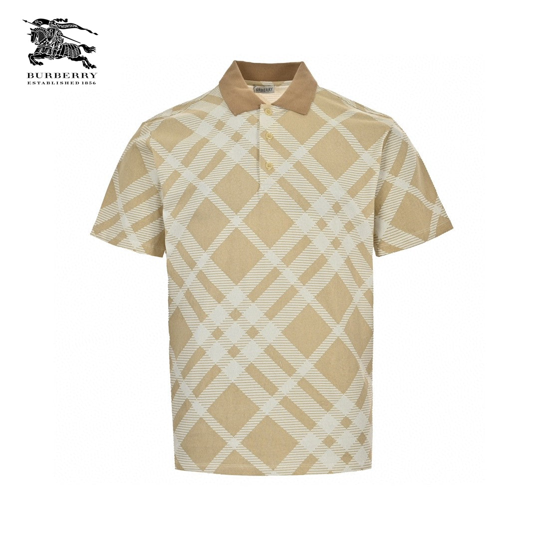 Burberry Geometric Check Polo Shirt - Phantom Kicks