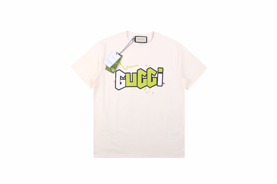 Gucci Lightning Bolt Logo T-Shirt in Cream - Phantom Kicks