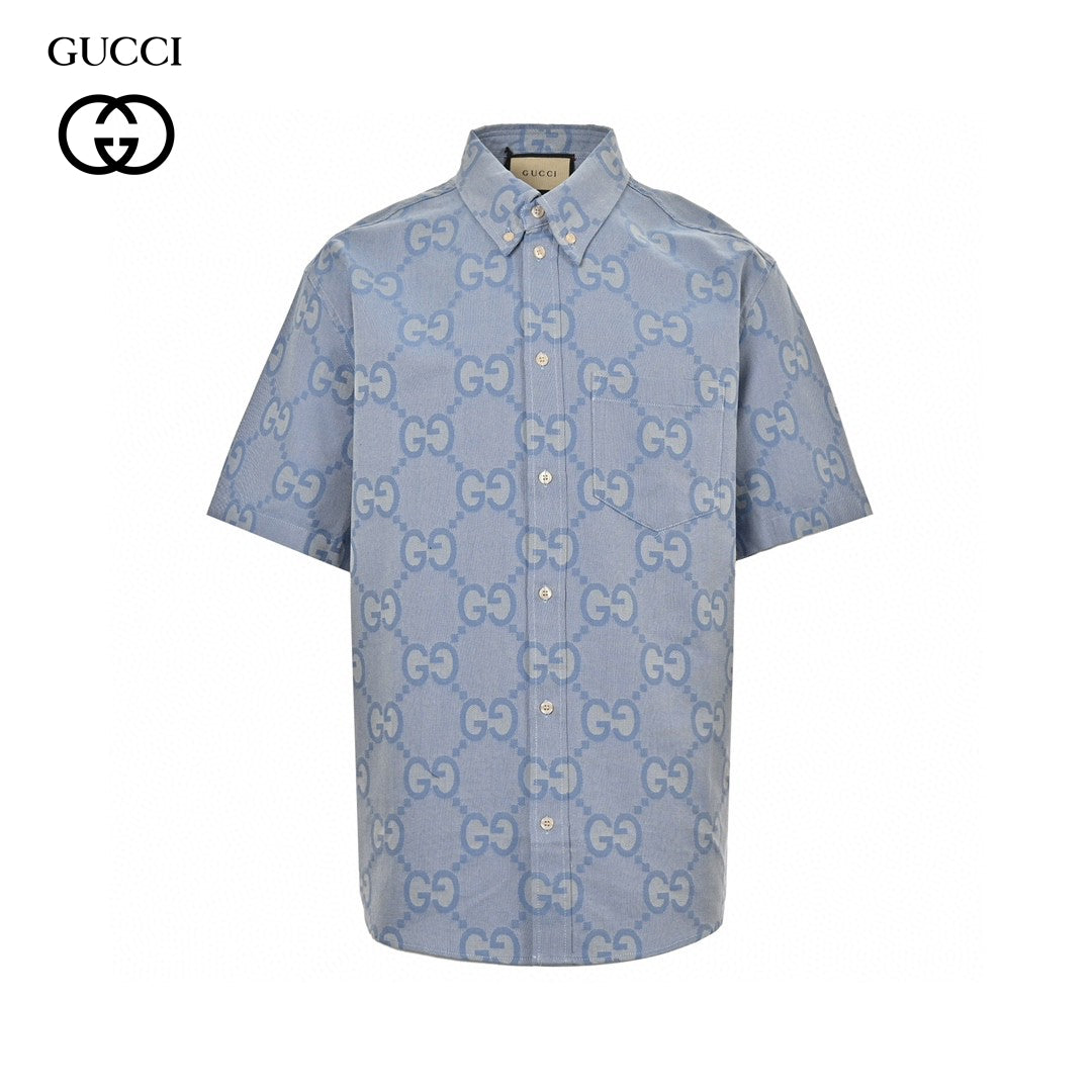 Gucci Allover Logo Denim Shirt - Phantom Kicks