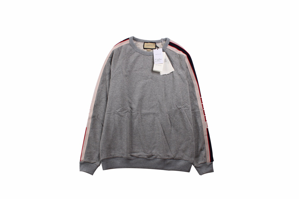 Gucci Grey Sweatshirt with Stripe Detail - Phantom Kicks