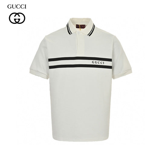Gucci Striped Logo Polo Shirt (White) - Phantom Kicks