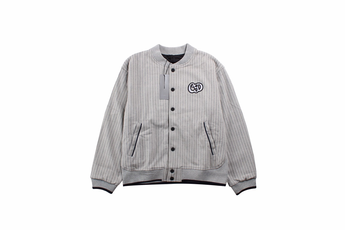 Dior Striped Bomber Jacket - Grey - Phantom Kicks