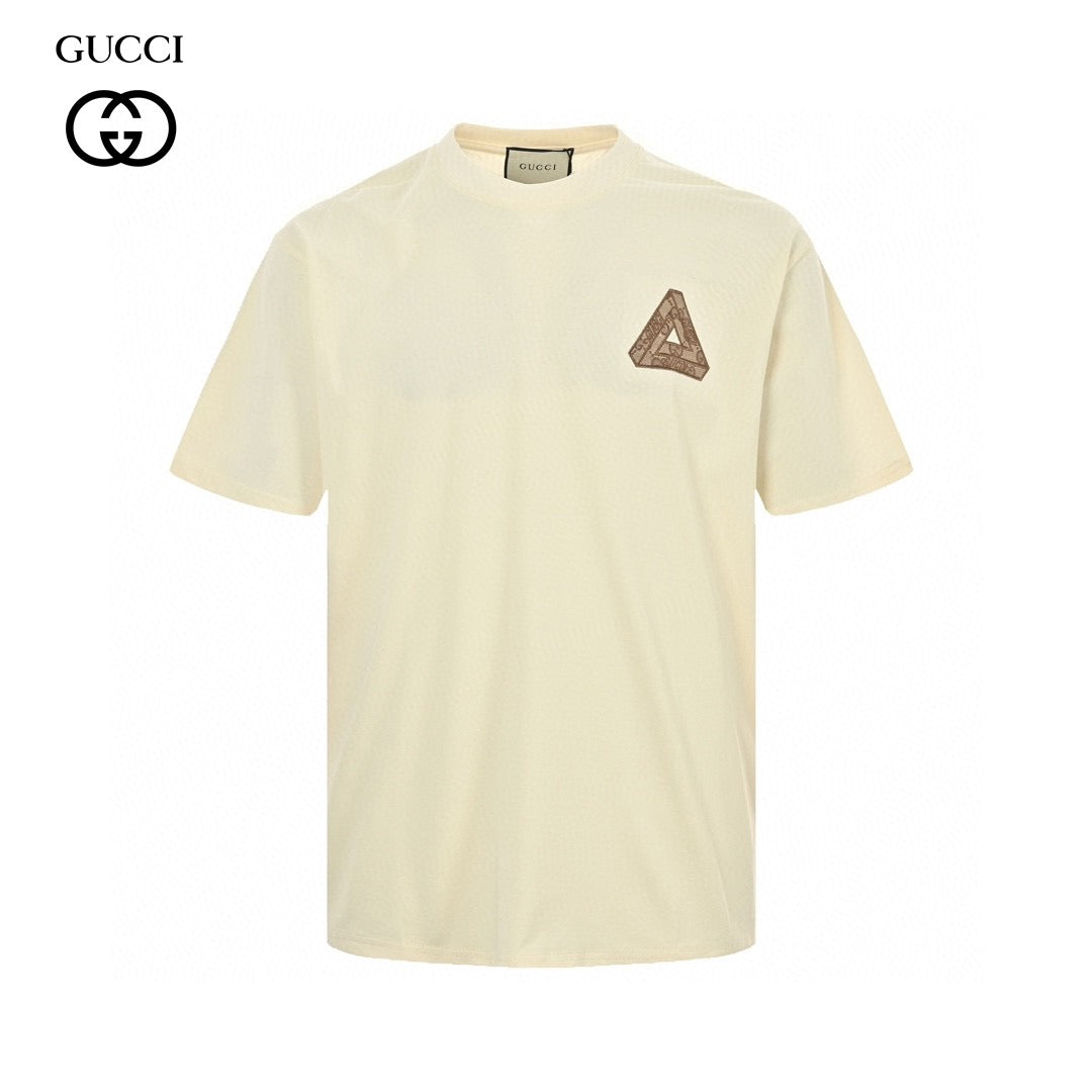 Gucci Triangle Logo Beige T-Shirt - Phantom Kicks