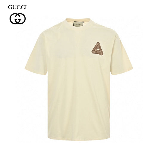 Gucci Triangle Logo Beige T-Shirt - Phantom Kicks