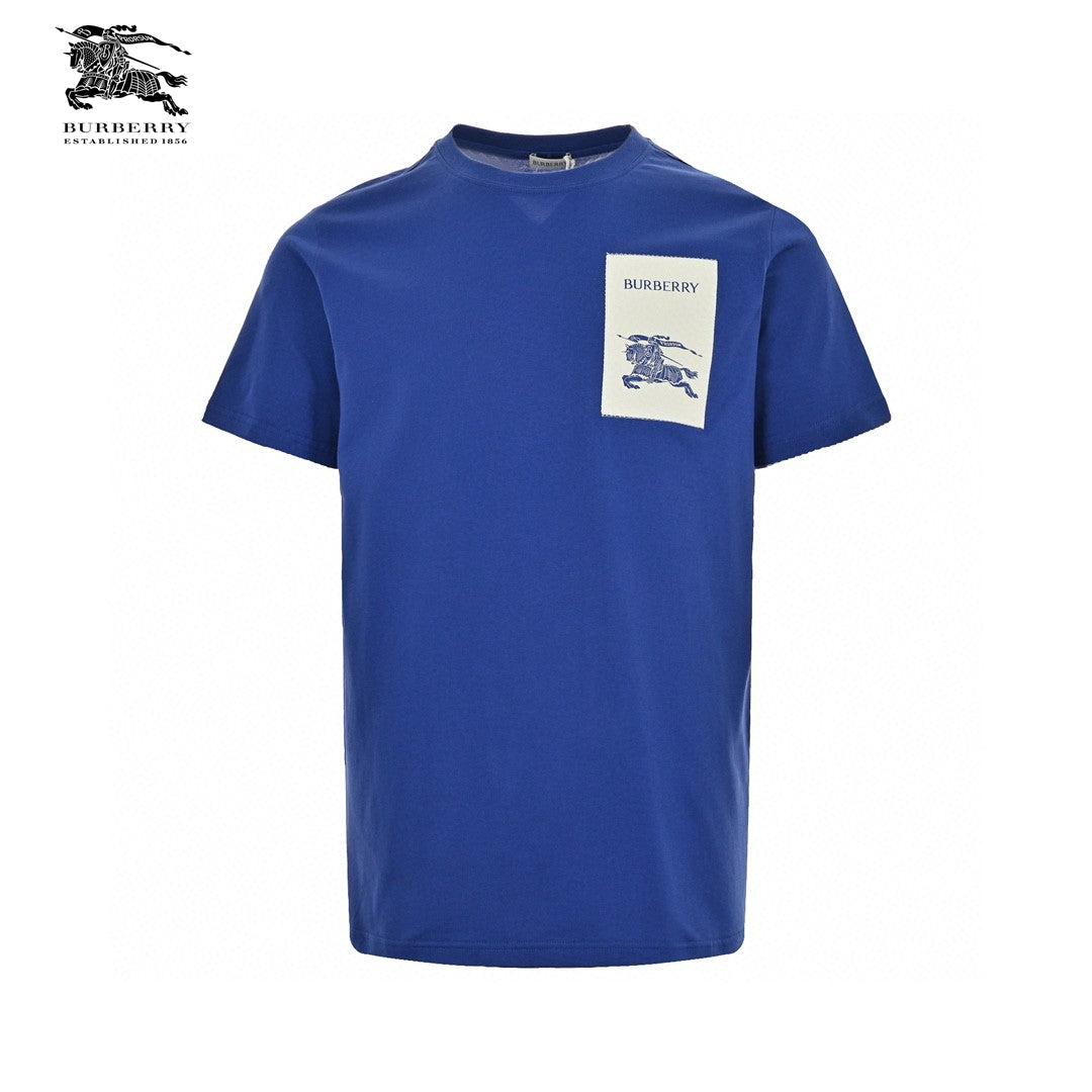 Burberry Embroidered Patch T-Shirt (Blue) - Phantom Kicks