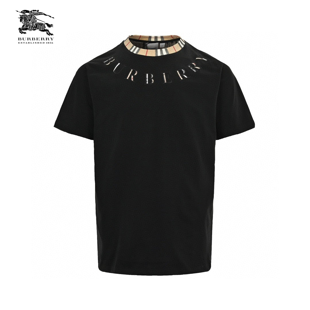 Burberry Logo Collar Detail Black T-Shirt - Phantom Kicks
