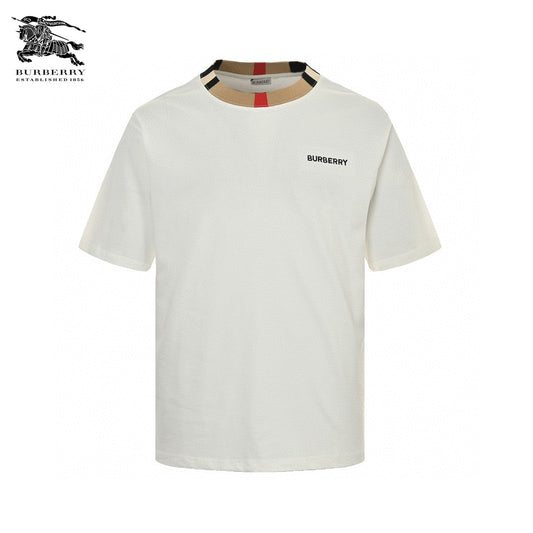 Burberry Check Collar T-Shirt in White - Phantom Kicks
