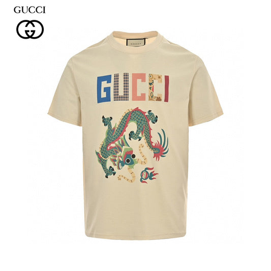 Gucci Dragon Graphic T-Shirt (Beige) - Phantom Kicks