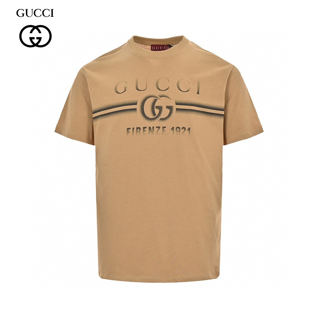 Gucci Tan T-Shirt with Firenze 1921 Logo - Phantom Kicks
