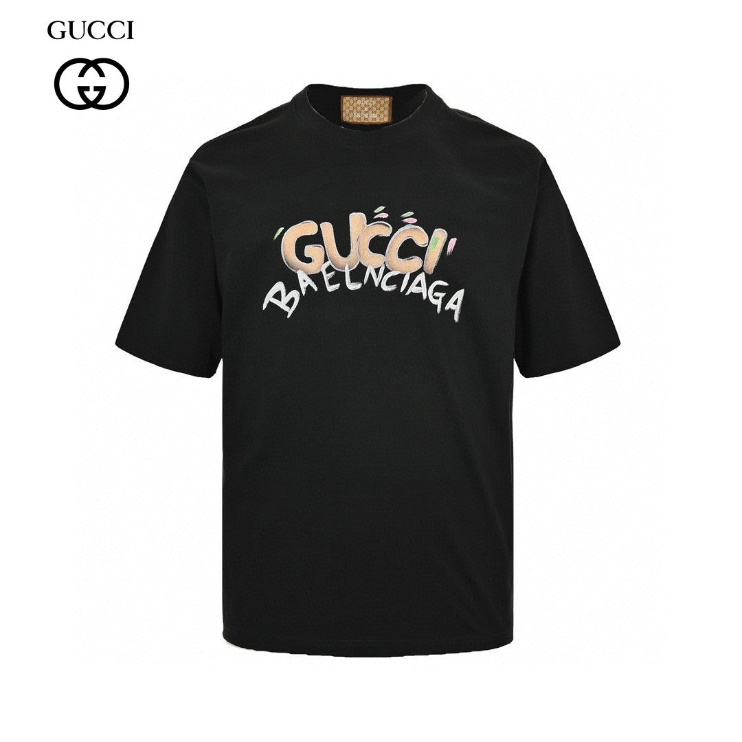 Gucci x Balenciaga Collaboration T-Shirt (Black) - Phantom Kicks