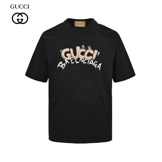 Gucci x Balenciaga Collaboration T-Shirt (Black) - Phantom Kicks