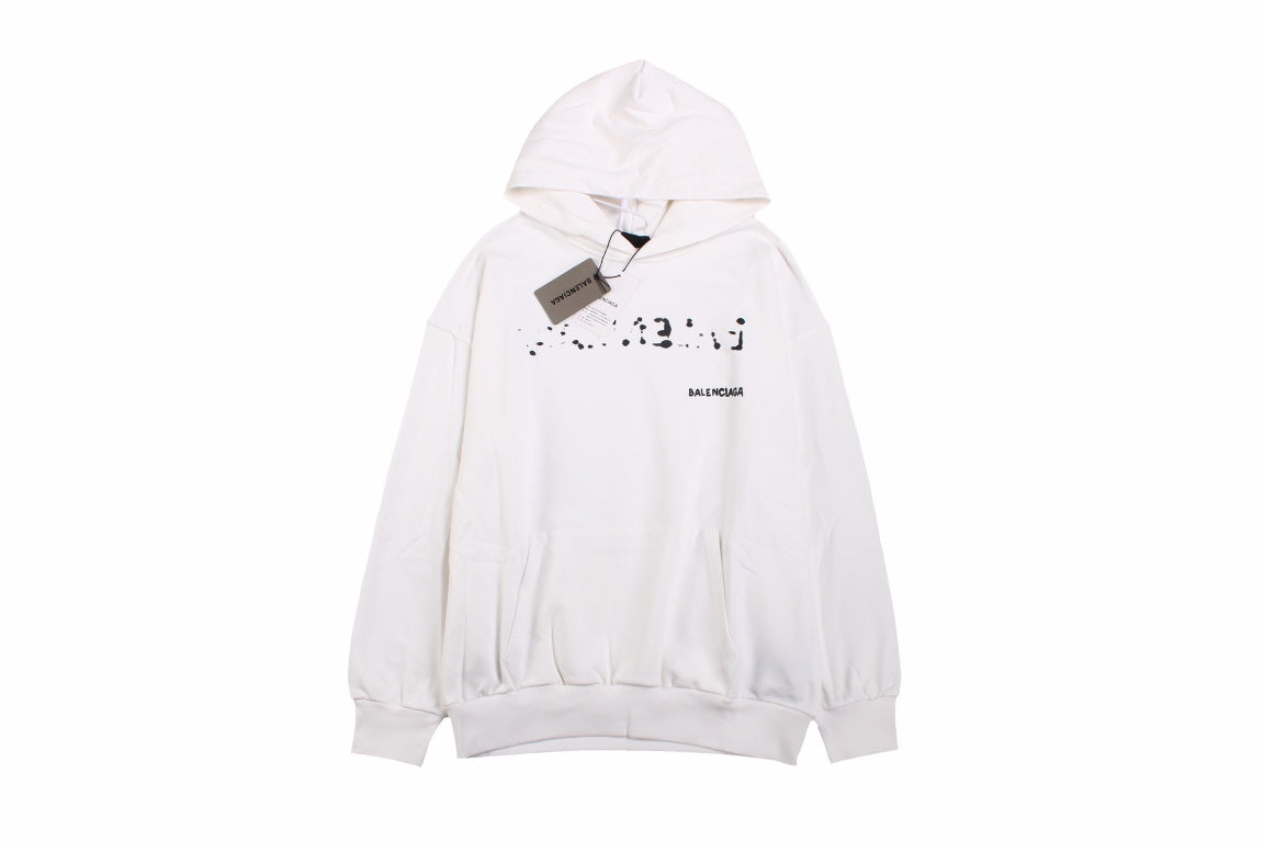 Balenciaga White Logo Hoodie - Phantom Kicks