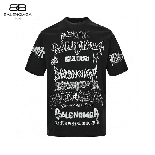 Balenciaga Multi-Logo Black T-Shirt - Phantom Kicks