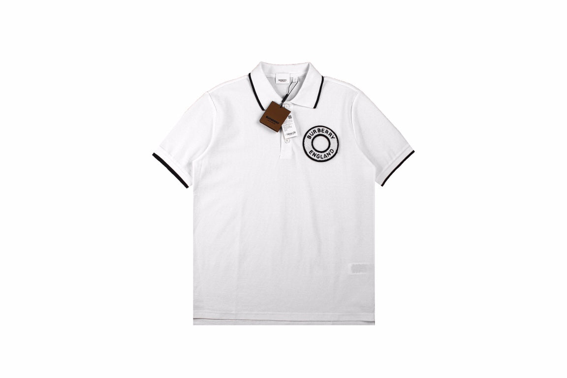 Burberry Textured Polo Shirt in White - Phantom Kicks