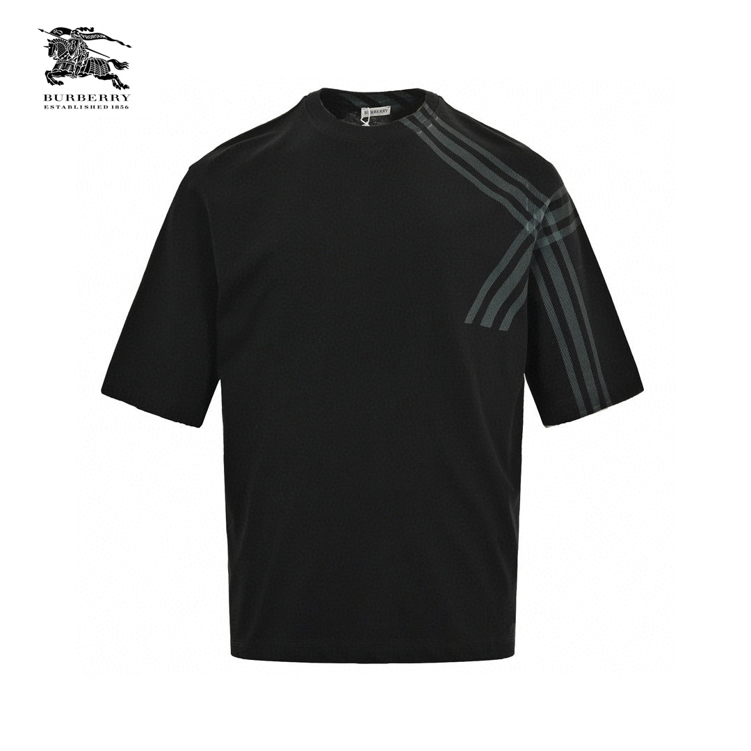 Burberry Black Check Pattern T-Shirt - Phantom Kicks