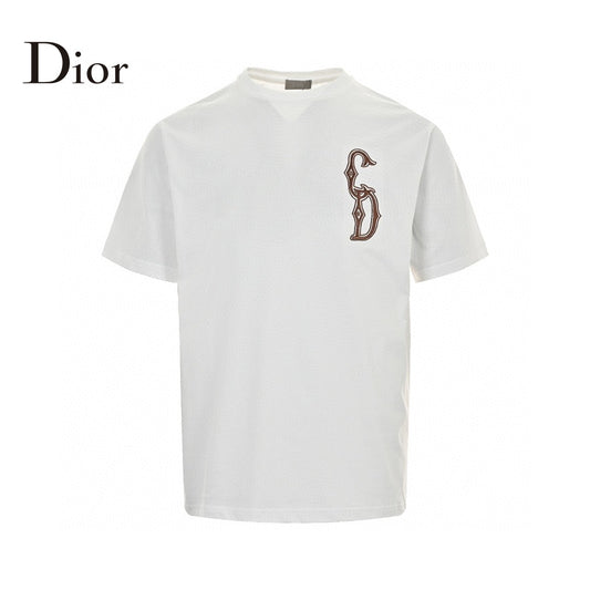 Dior Embroidered CD Logo T-Shirt (White) - Phantom Kicks