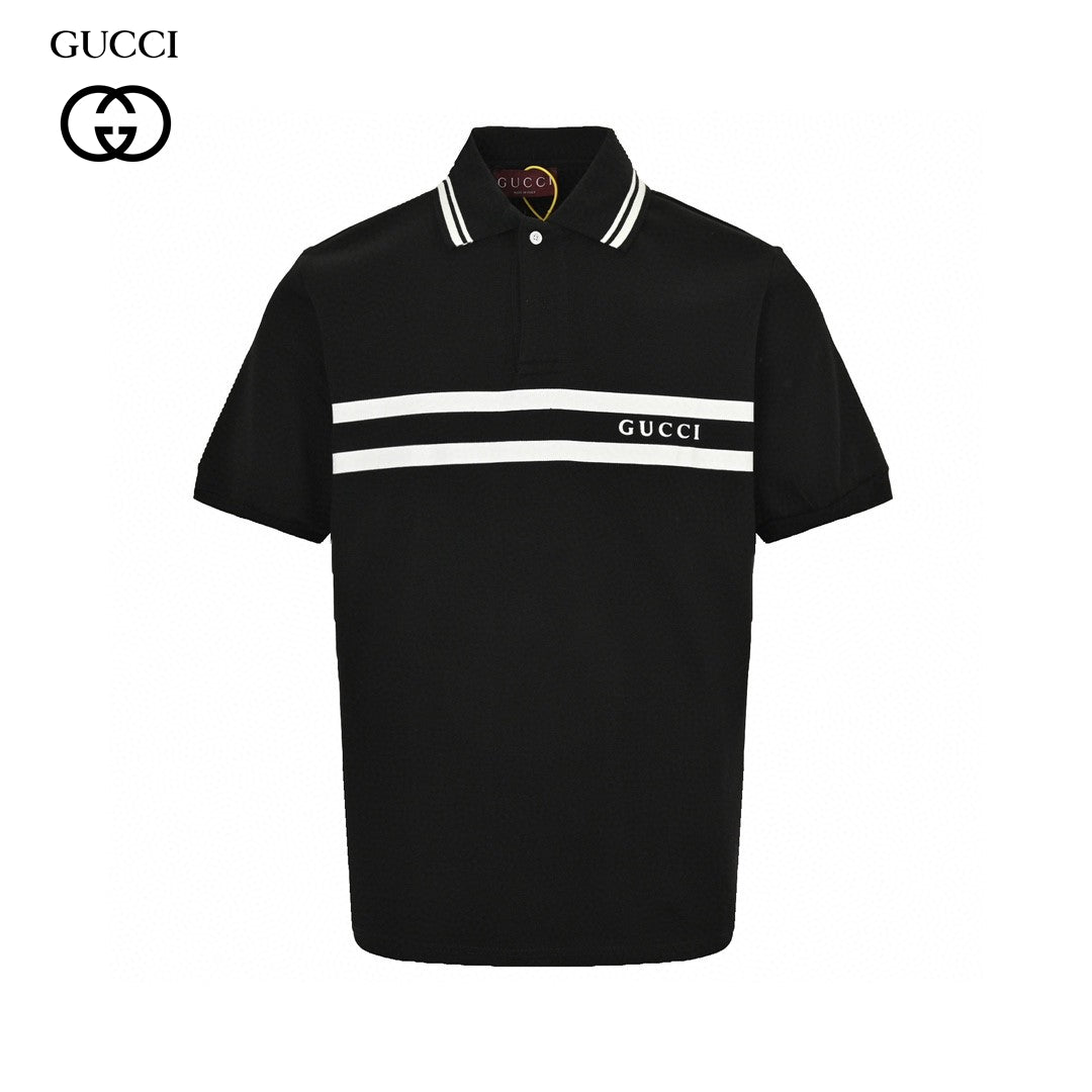 Gucci Striped Logo Polo Shirt (Black) - Phantom Kicks